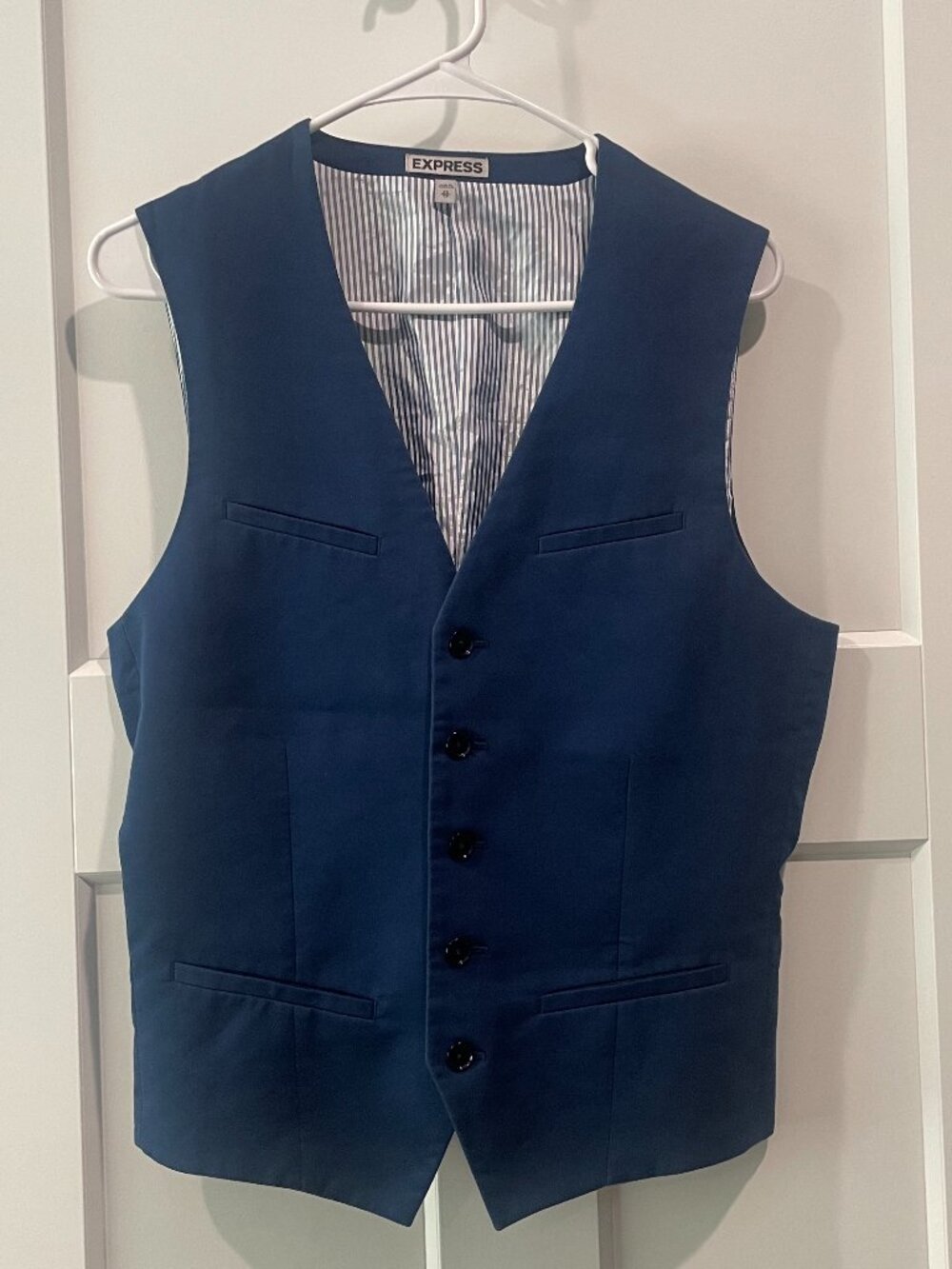 Men's Express Navy Blue Formal Vest